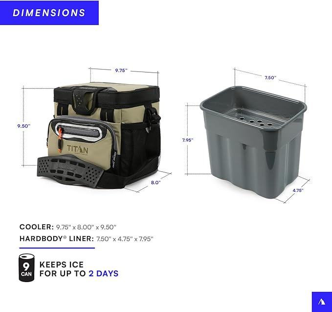 Titan by Arctic Zone Deep Freeze Cooler - Zipperless Hardbody Cooler - Deep Freeze Insulation, HardBody Liner, and SmartShelf