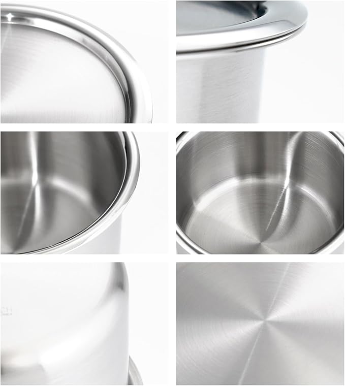 CaKE 5PCS Stainless Steel Food Storage Containers With Lids 5PCS Canister Set Kitchen Appliances Dishwasher Safe Premium South Korea