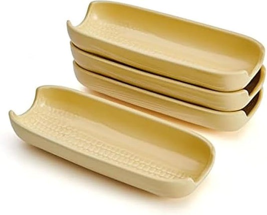 Pfaltzgraff Callie Stoneware Corn Dishes, Set Of 4, Yellow