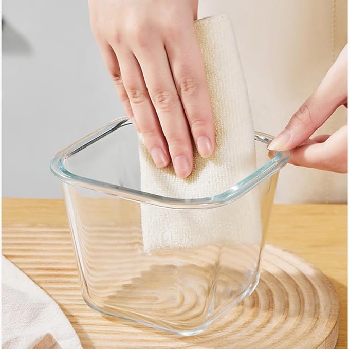 Square Glass Food Storage Containers, 4 Cup Glass Soup Container with Airtight Lids,Square Food Meal Prep Bowls for Salad soupleftovers, Fridge、Microwave、Dishwasher Safe (4 Pack)