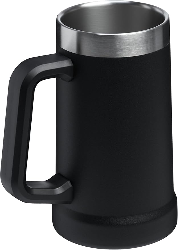 Stanley Stay-Chill Beer Stein 24 oz | Heavy Duty Big Grip Handle | Beer Tumbler Drink Cup, Holds 2 Cans | Insulated Stainless Steel Party Mug | BPA-Free