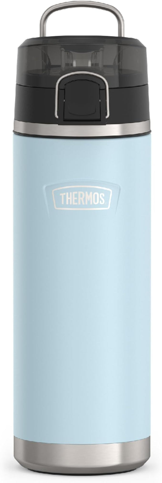 THERMOS ICON SERIES Stainless Steel Water Bottle with Spout - 24 Ounce, Glacier - Vacuum Insulated Water Bottle with Lid