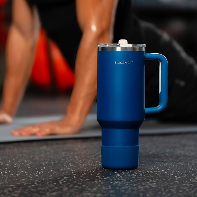 Easy Clean Pro Tumbler - 40 oz Water Bottle with Handle Quick-Disassemble Flip Straw, Leakproof Insulated Stainless Steel, Dishwasher Safe, BPA-Free Gifts for Women & Men