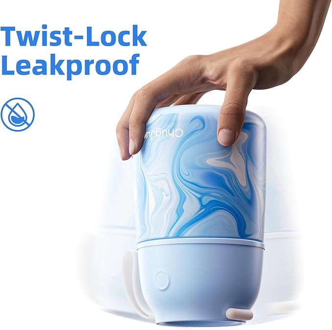 Thermo for Hot Food for Adults Kids | Wide Mouth, 18 oz Insulated Food Jar with Spoon, Leakproof Soup Thermo for School Office Travel, Thermal Steel Lunch Container Easy to Carry (Blue)