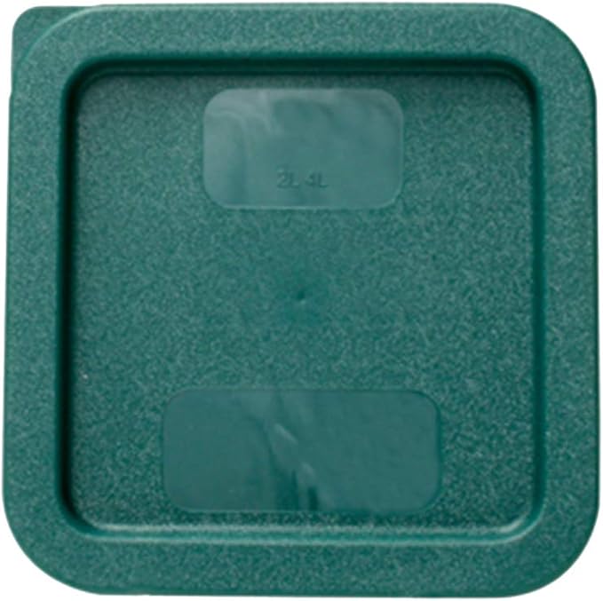 Tiger Chef 2 Quart Commercial Grade Clear Food Storage Square Polycarbonate Containers With Green Lids