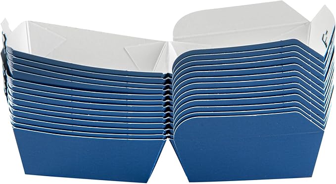 Restaurantware 2.5 x 2.5 x 2 Inch Mini Burger Boxes 100 Clamshell Food Containers - Hinged Lid Disposable Frenchie Paper Take Out Boxes Serve Sliders Or Finger Foods