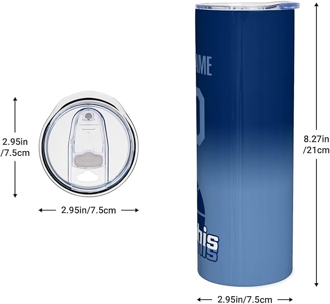 Custom Tumblers Stainless Steel Cup Personalized Basketball Insulation Travel Mug Add Your Name Number 20 oz Fans Gift for Men Women