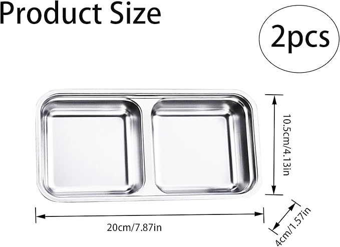 2pcs Grab and Go Snack Containers Stainless Steel, Reusable Snack Containers with Lids,Travel and Camping Food Storage