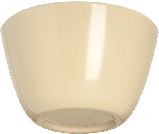 Carlisle FoodService Products Kingline Reusable Plastic Bowl Soup Cup for Home and Restaurant, Melamine, 8 Ounces, Tan, (Pack of 48)