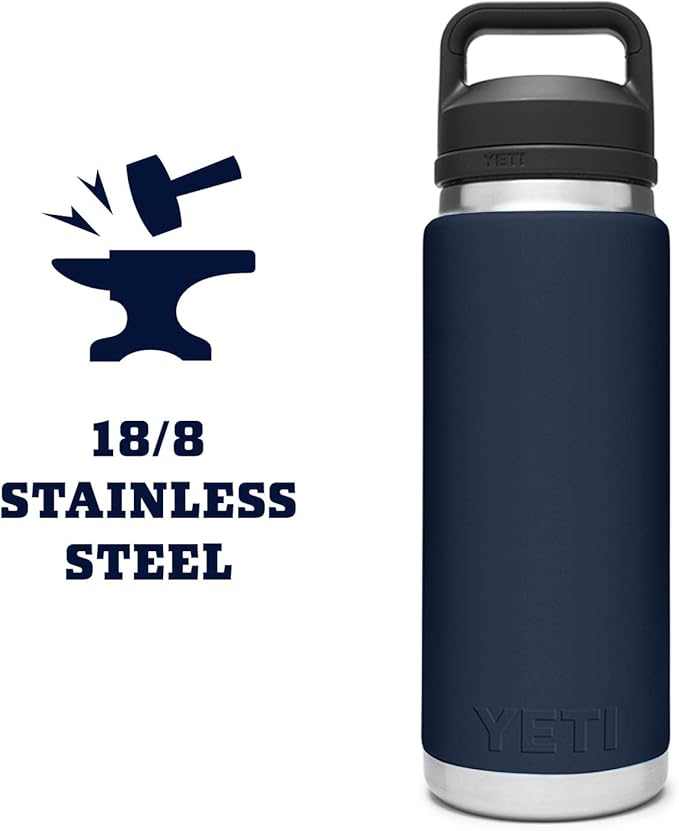 YETI Rambler 26 oz Bottle, Vacuum Insulated, Leakproof, Stainless Steel with Chug Cap