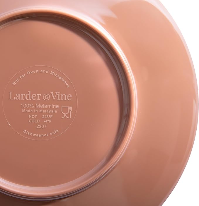 Larder & Vine 12-Piece Melamine Dinnerware Set: Durable, Lightweight, Break-Resistant Plates & Bowls – Stylish, Non-Toxic, Dishwasher Safe – Ideal for Everyday Use, Indoor & Outdoor Dining – Southwest