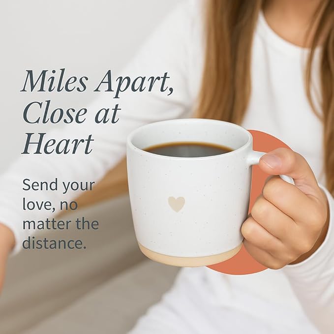 Unboxme Heart Mug – Cute & Cozy Coffee Cup, Thoughtful Gift for Loved Ones, Microwave & Dishwasher Safe, Birthday & Holiday Gift