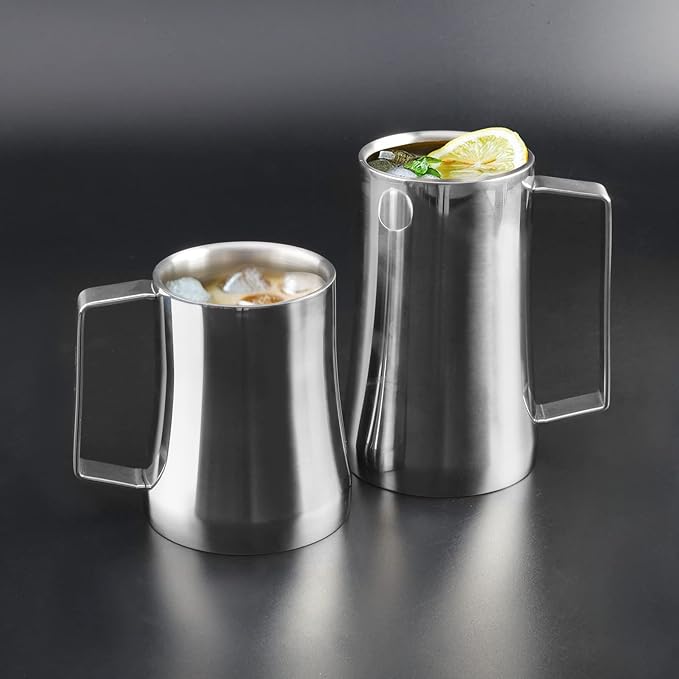 Stainless Steel Coffee Mug, Double Wall Tumbler with Handle, Insulated Tumbler with Beer Opener, Great Beer Gifts for Men (14 oz)