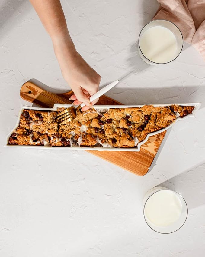 Tennessee Shaped Baking Dish, Serving Platter or Decorative Tray Charming Porcelain Bakeware Oven Microwave and Dishwasher Safe