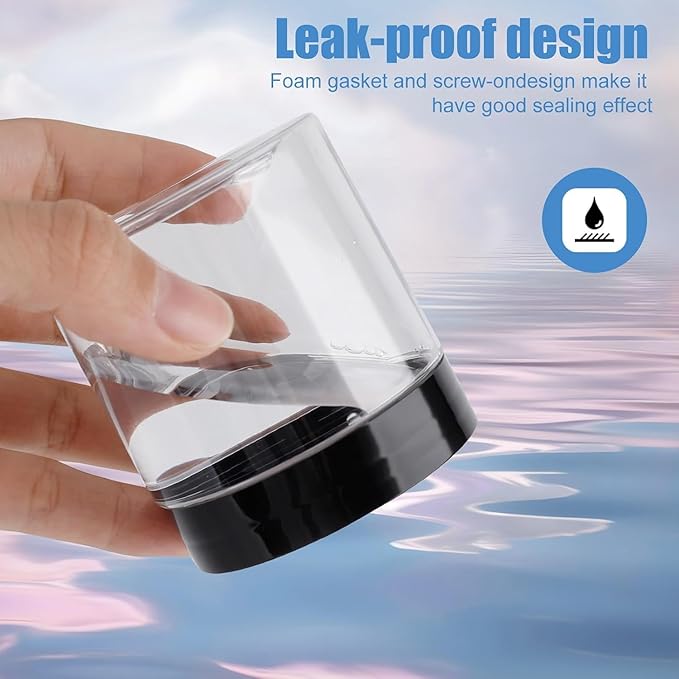 75 Pack 4 Oz Plastic Containers with Lids, OBKJJ Clear Travel Size Leak Proof Makeup Travel Containers BPA Free Cosmetic Slime Jars for Lotion, Cream, Body Butter, Makeup, Ointments (75)