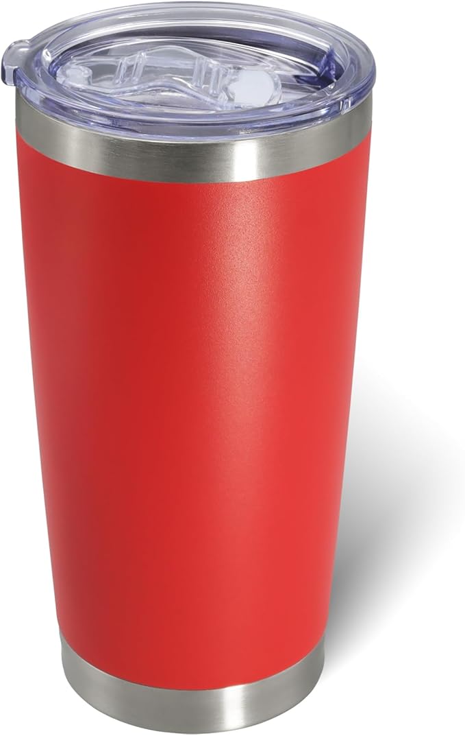 20oz Tumbler Bulk Stainless Steel Tumblers with Lid Vacuum Insulated Double Wall Travel Coffee Mug Powder Coated Tumbler Cup for Hot and Cold Drinks(Mix Color, 12 pack)