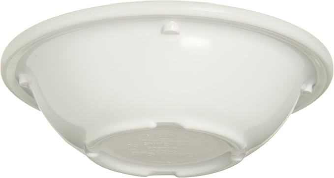 Carlisle FoodService Products Kingline Reusable Plastic Bowl Fruit Bowl with Rim for Home and Restaurant, Melamine, 4.75 Ounces, White