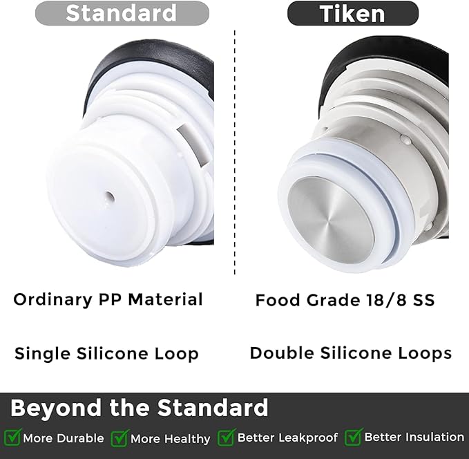 Tiken 85 Oz Thermal Coffee Carafe, Stainless Steel Insulated Vacuum Coffee Carafes For Keeping Hot, 2.5 Liter Beverage Dispenser (Silver)