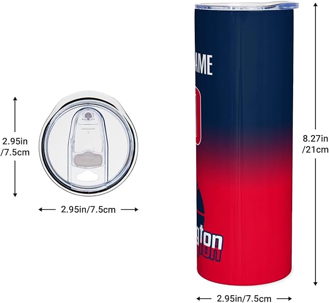 Custom Tumblers Stainless Steel Cup Personalized Basketball Insulation Travel Mug Add Your Name Number 20 oz Fans Gift for Men Women