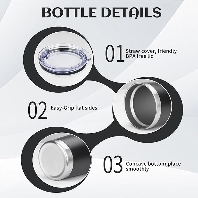 StarSpeed 20oz Tumbler Bulk with Lid, Stainless Steel Insulated Tumblers Double Wall Vacuum Insulated Travel Mug, Powder Coated Coffee Cups for Hot and Cold Drinks(Black,1)