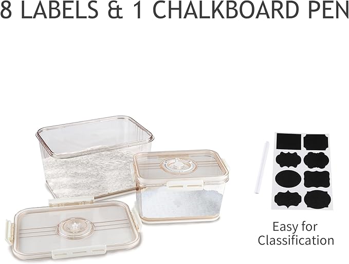 Airtight Flour Sugar Storage Containers 2 Set,Large Capacity Sugar and Flour Containers with Time Recording&Draining Basket,Food Storage Container for Rice,Cereal,Canister Set for the Kitchen,Pantry