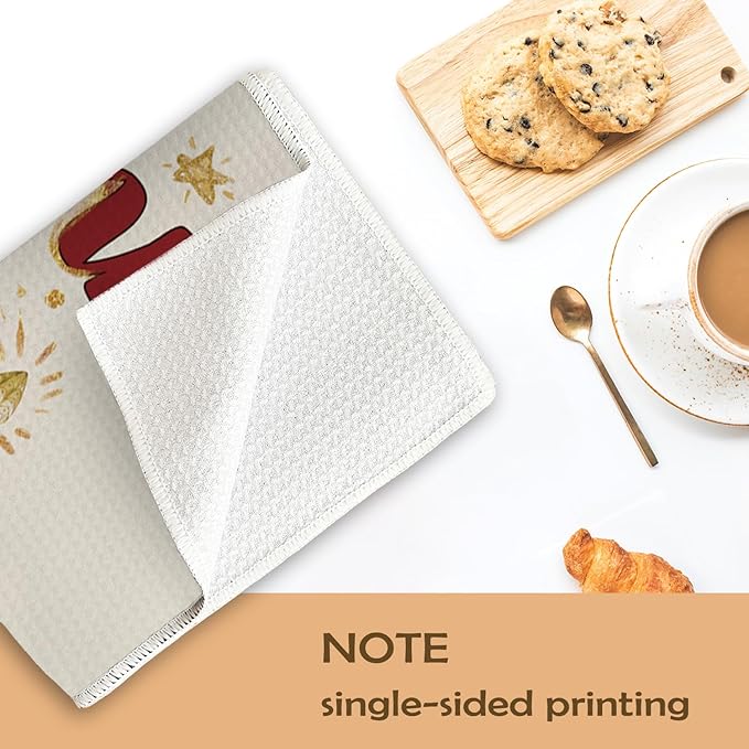 Christmas Kitchen Towels,Christmas Jesus Decor,Nativity Scene Winter Dish Towels Set of 2,Holy Night Tea Towels,Christmas Saying Winter Holiday Hand Towels,Gifts for Women,Nativity Gifts 16×24