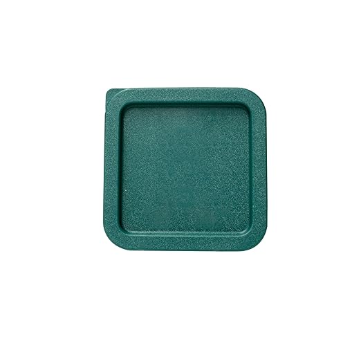 Thunder Group PLSFT0204C Food Storage Container Cover, Square, snap-on, Non-Slip Texture, Plastic, Green, NSF (for 2 & 4 Quart containers), Pack of 6