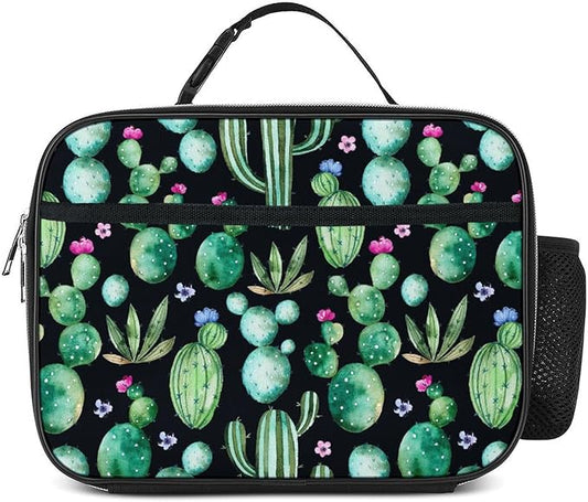 Cactus Lunch Box Insulated Reusable Lunch Bag Tote Cooler for Women Men Boy Girl School Work Office Picnic