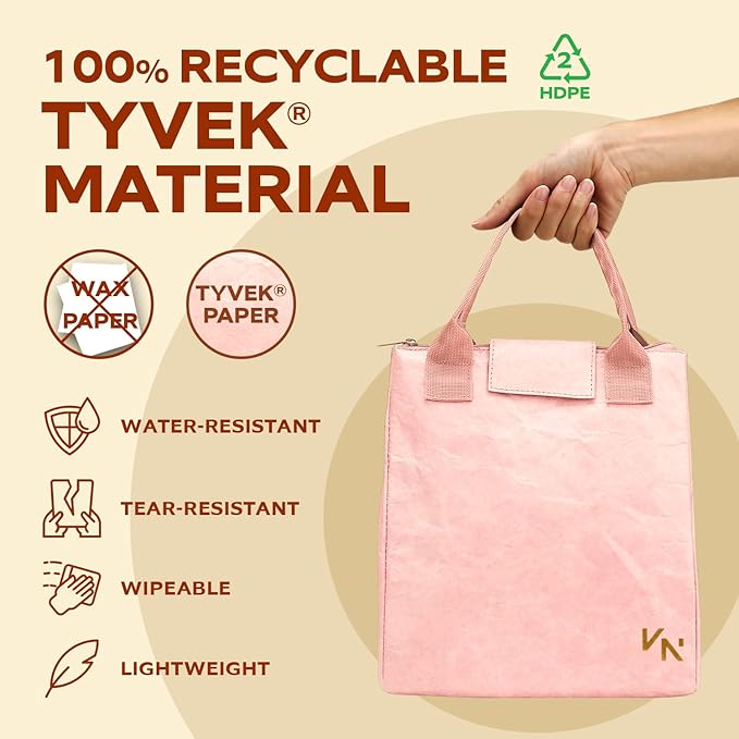 VonNova Women’s Insulated Lunch Bag with Premium 4mm Cooler Insulation, Cute Large 7L Lunch Tote for Office, Durable Small Lunch Box for Women, Stylish Lunchbox for Adults, Teens, Nurses, Teachers