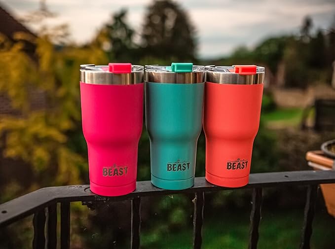 Beast 40 oz Tumbler Stainless Steel Vacuum Insulated Coffee Ice Cup Double Wall Travel Flask (Cupcake Pink)