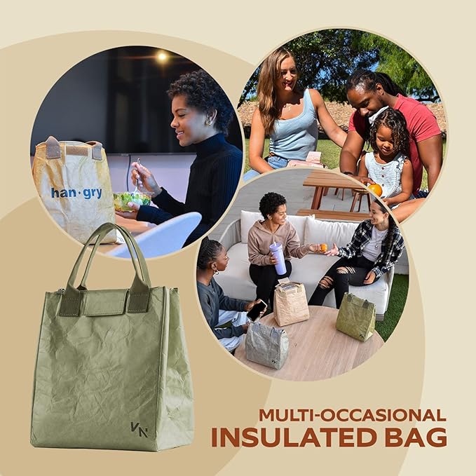 VonNova Women’s Insulated Lunch Bag with Premium 4mm Cooler Insulation, Cute Large 7L Lunch Tote for Office, Durable Small Lunch Box for Women, Stylish Lunchbox for Adults, Teens, Nurses, Teachers