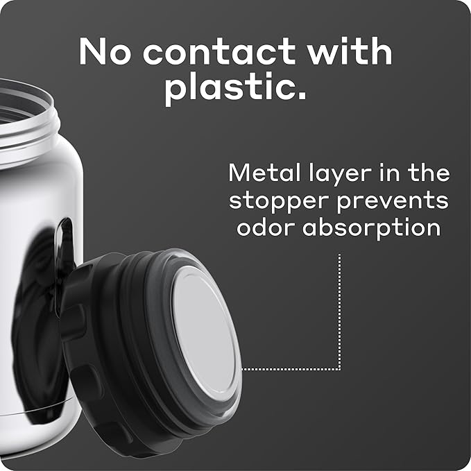 BOBBER 24 Oz Stainless Steel Thermos Food Jar with Folding Spoon and Extra-Wide Mouth – Insulated Soup Thermos for Hot Food, Keeps Hot for 14 Hours and Cold for 20 Hours (Glossy)