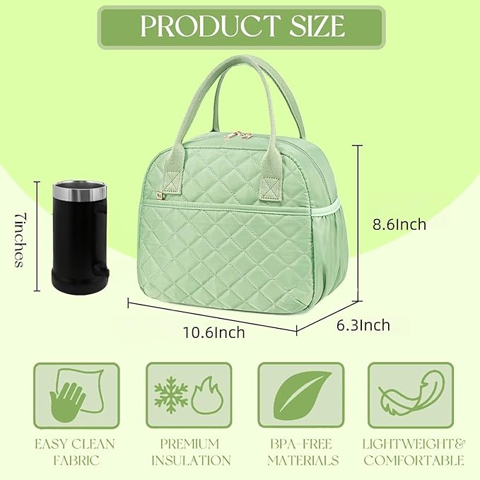 CAMTOP Lunch Box for Women Men Insulated Lunch Bag Lunch Tote Bag Leakproof Thermal Cooler Large Capacity for Travel Work School Picnic