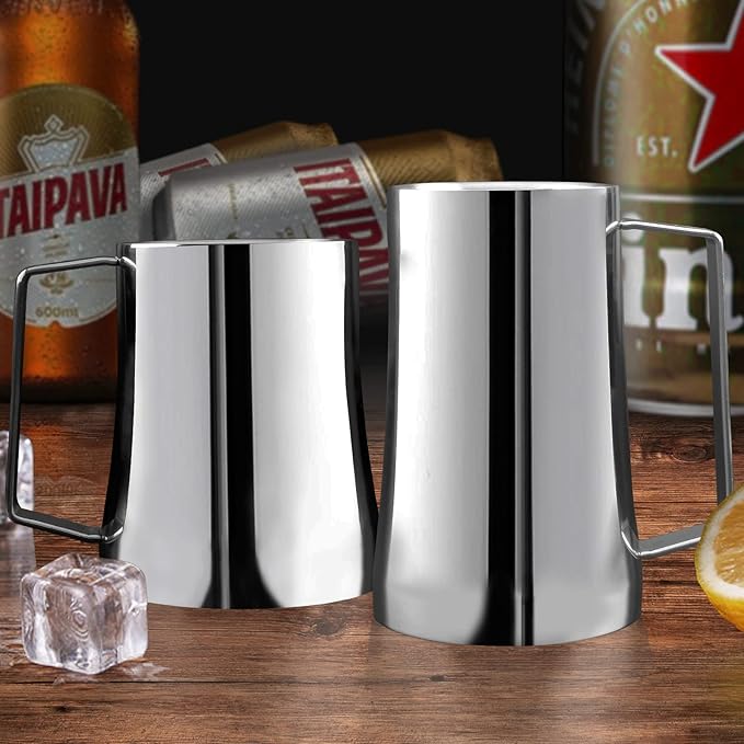 Stainless Steel Coffee Mug, Double Wall Tumbler with Handle, Insulated Tumbler with Beer Opener, Great Beer Gifts for Men (14 oz)