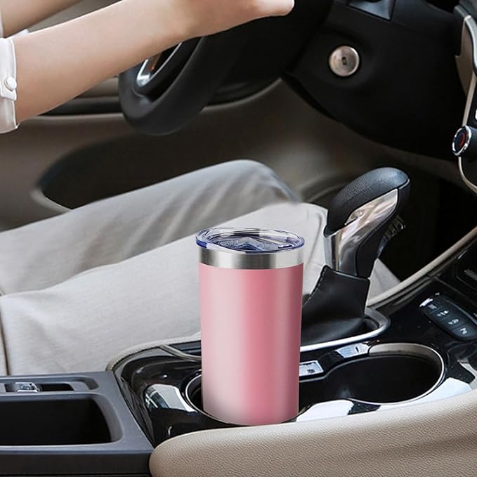 20 oz Skinny Tumbler with Lid and Straw,Stainless Steel Vacuum Insulated Tumbler Cup Double Wall Leak-proof Coffee Mug,Travel Thermal Water Tumbler for Office,Outdoor (Lavender/Cream/Pink/Baby blue)