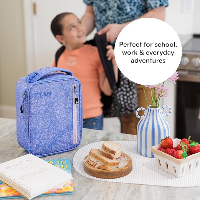 Titan Fridge Cold Upright Lunch Box With 2 250g Ice Walls®, Blooming Daises