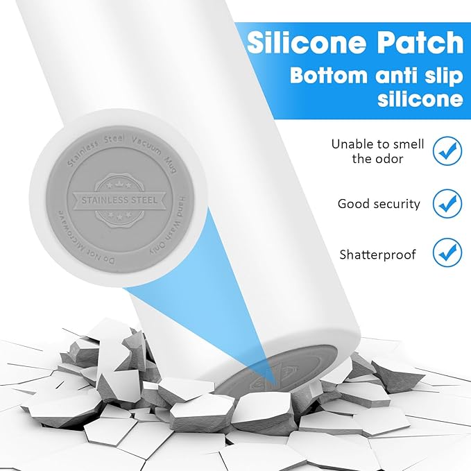 24 oz Insulated Water Bottle with Straw, Stainless Steel Double Wall Vacuum Thermos with Straw Lid Leak Proof, Wide Mouth Lid, Keep Cold and Hot