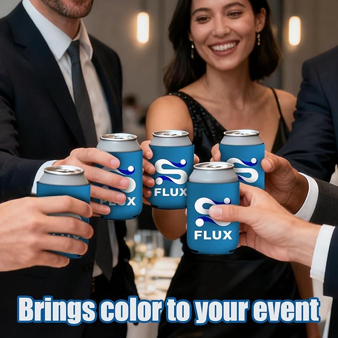 500 Pack Custom Can Coolers - Bulk Personalized Neoprene Beer Sleeves with Logo Text Photo Insulated Drink Holders for Weddings Parties Events