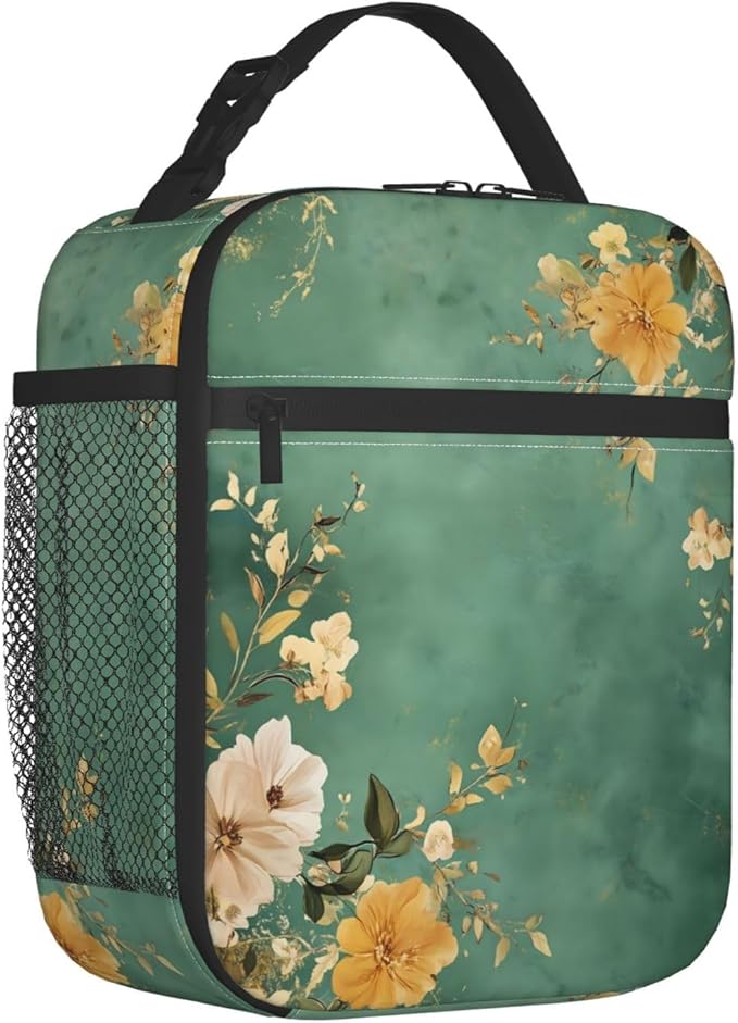Sage Green Insulated Lunch Box for Women Men Sage Green Lunch Bag for Travel,or Fishing Polyester