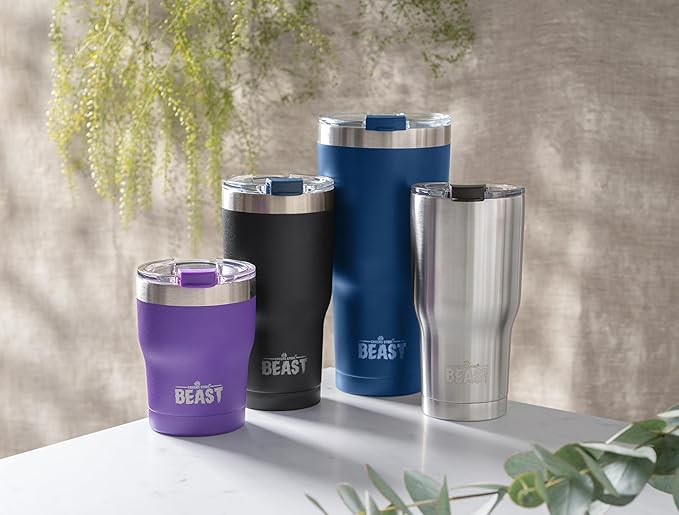 Beast 30 oz Tumbler Stainless Steel Vacuum Insulated Coffee Ice Cup Double Wall Travel Flask (Royal Blue)