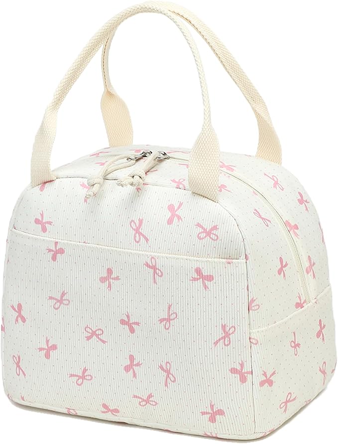 Bluboon Lunch Bag for Women Men Cute Corduroy Lunch Tote Bags Reusable Insulated Lunch Box Large Capacity Reusable Insulated Cooler for Work Picnic or Travel