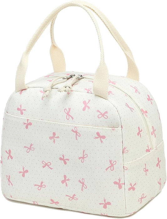 Bluboon Lunch Bag for Women Men Cute Corduroy Lunch Tote Bags Reusable Insulated Lunch Box Large Capacity Reusable Insulated Cooler for Work Picnic or Travel