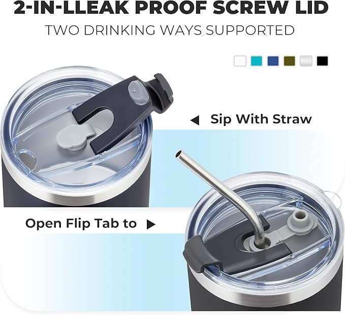 MEWAY 12 oz Lowball, Tumbler Stainless Steel Double Wall Vacuum Insulated Mug with Straw and Lid, Cleaning Brush ，Durable Powder Coated Insulated Coffee Cup for Cold & Hot Drinks (Black, 12 pack)