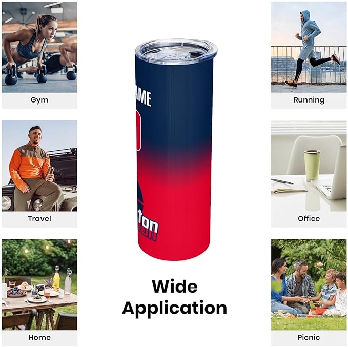 Custom Tumblers Stainless Steel Cup Personalized Basketball Insulation Travel Mug Add Your Name Number 20 oz Fans Gift for Men Women