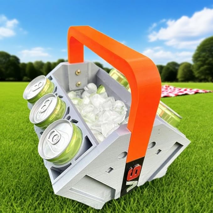 Car Engine Block Cooler Inspired Can Cooler Shaped Like Pistons,Perfect for Party Or Just A Great Gift for Your Family (4V)