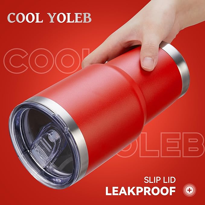 30 oz Tumbler with Lid Stainless Steel Tumblers Vacuum Insulated Cup Reusable Powder Coated Travel Mug Double Wall Leak Proof Portable Cups Keep Cold Drinks for 12 Hours, Wine Red, 1 Pack
