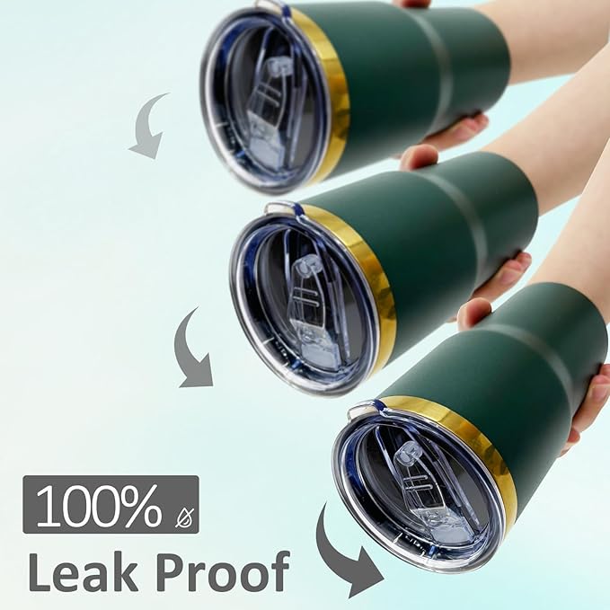 20 oz Tumbler Stainless Steel Tumbler with Lid and Straw, Double Wall Vacuum Insulated Travel Coffee Mug for Laser Engrave, Powder Coated Cups for Hot and Cold Drinks (Army Green,1 pack)