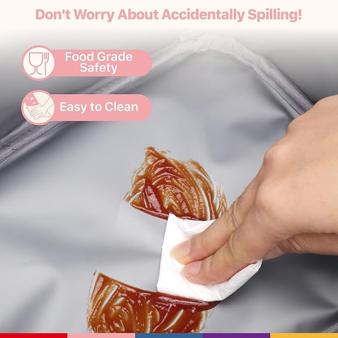 Bagseri Girls Lunch Bag with Ice Pack - Kids Lunch Box for Girls Reusable Leak-Proof and Insulated Kids Lunch Bag Toddler Lunch Box for Daycare and School, Glitter Pink Unicorn