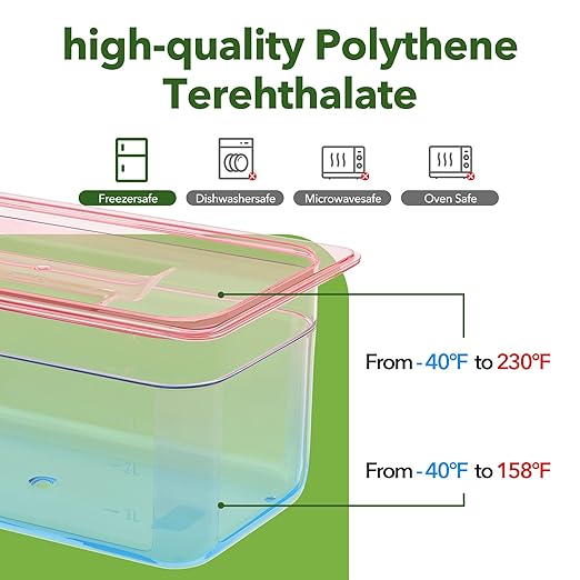 6 Pack Plastic Food Pan with Lid 1/3 Size 2.5 Inch Deep Restaurant Clear Food Storage Containers Polycarbonate Commercial Hotel Pans for Fruits Vegetables Beans Corns (6 PCS, 2.5'' Deep)