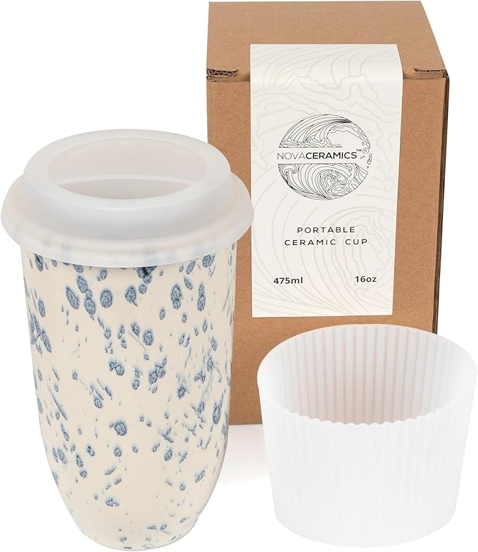 Travel Coffee Mug– Travel Coffee Tumbler – On the Go Coffee Mug – Microwave & Dishwasher Safe Green Coffee Tumbler - Gifts For Women Men Him Her – 16oz – Orchid